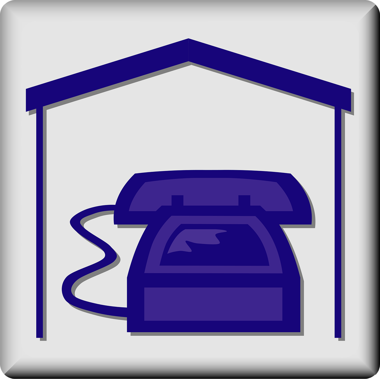 Free phone facility sign vector