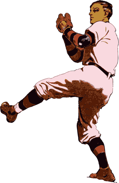 Free baseball pitcher throw vector