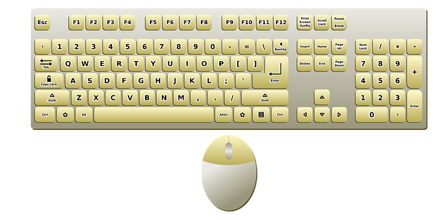 Free keyboard mouse top vector