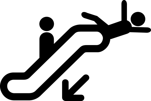 Free escalator signs watch vector
