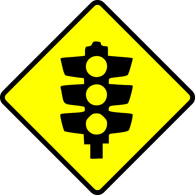 Free street lights caution vector