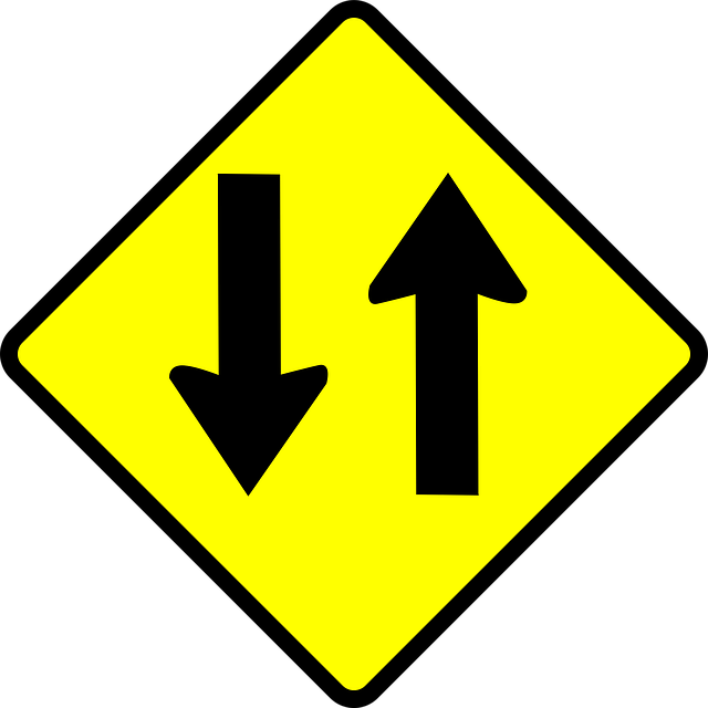 Free two way traffic vector