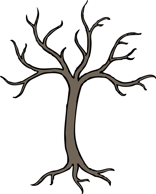 Free tree winter grey vector