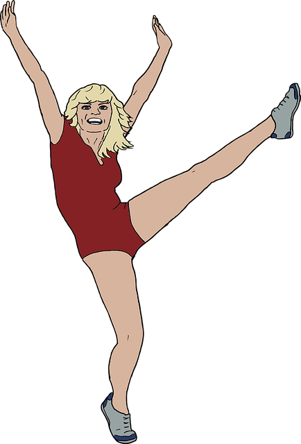 Free dance aerobics dancer vector