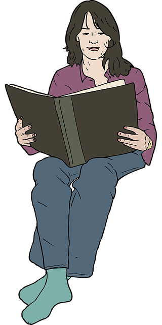 Vrouw, Lezing, Boek, Zitten, Meisje
