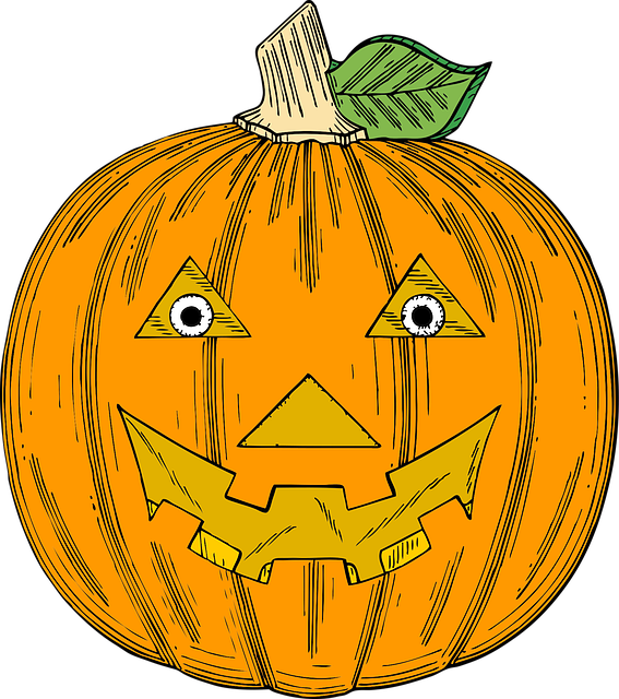 Free pumpkin face fall vector