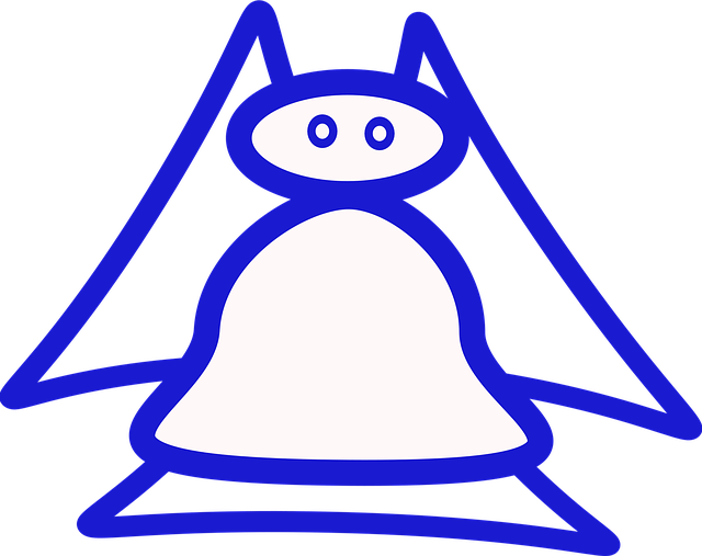 Free angel blue wings vector