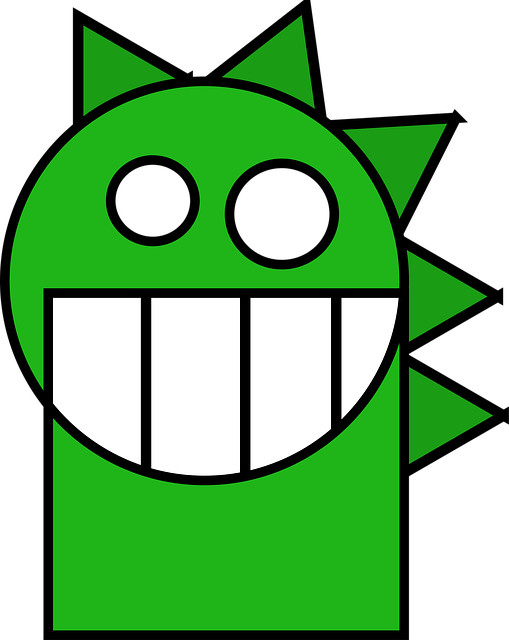 Free dragon head green vector