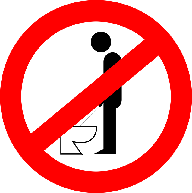Free urinating forbidden peeing illustration
