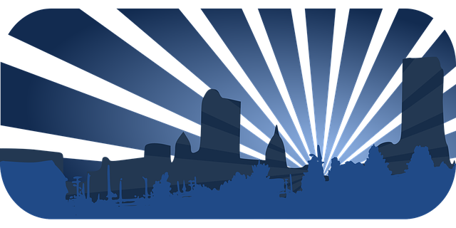Free cityscape skyline buildings illustration