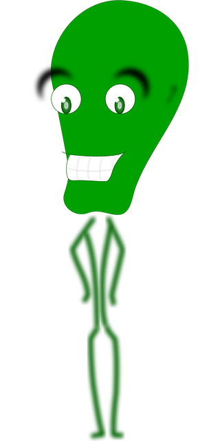 Free alien standing space vector