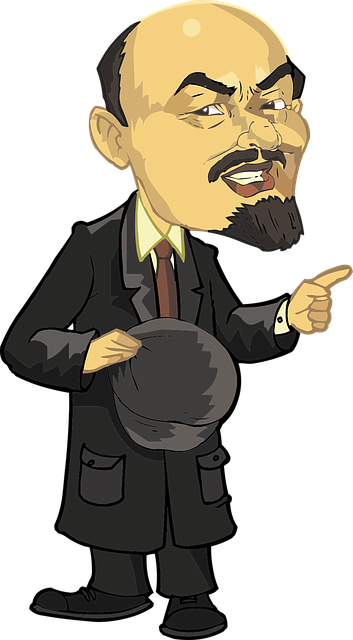 Lenin, Politiker, Mann, Karikatur