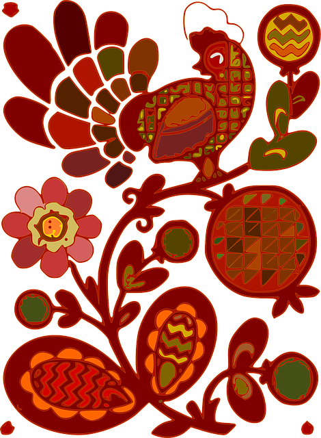 Hähnchen, Henne, Blumen, Geflügel