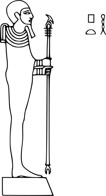 Free egypt hieroglyph god vector