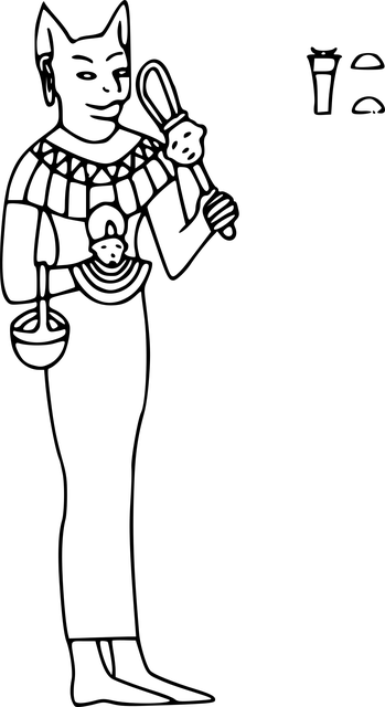 Free bast heiroglyph egypt illustration