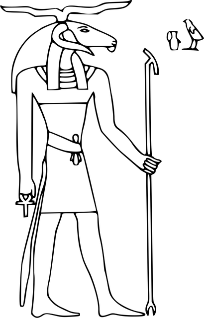 Free hieroglyph egypt god vector