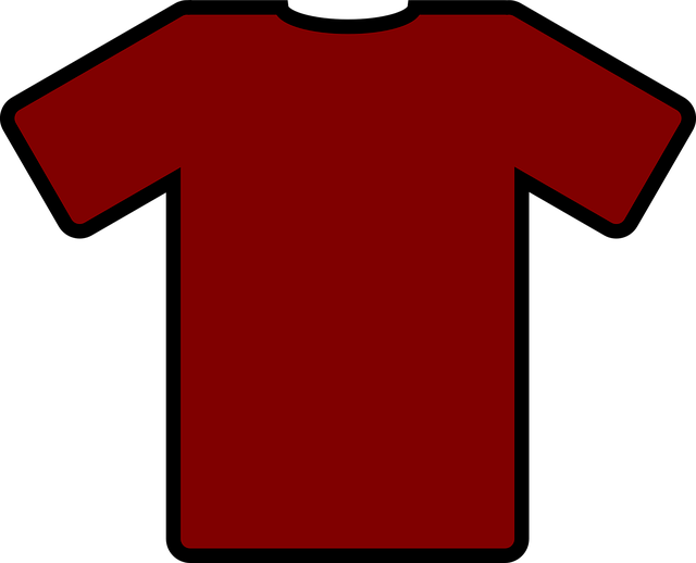 Free tee shirt maroon vector