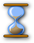 hourglass, sand, blue
