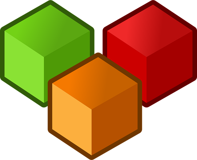 Terninger, Tre, Genstande, Rød, Orange