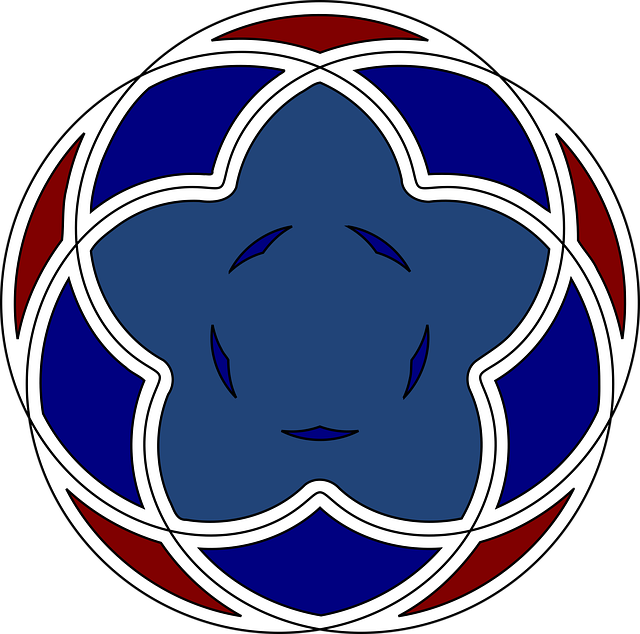 Free circle geometic cinquefoil illustration