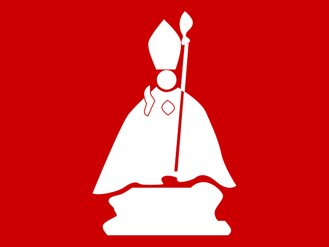 Free priest silhouette red vector