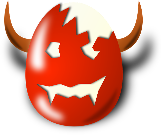 Free red pumpkin easter illustration