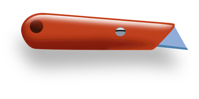 Free knife tool cut vector