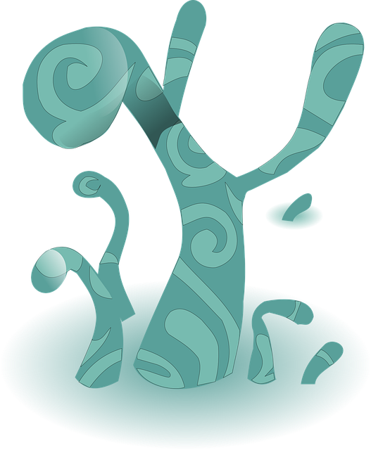 Free blue plants stems vector