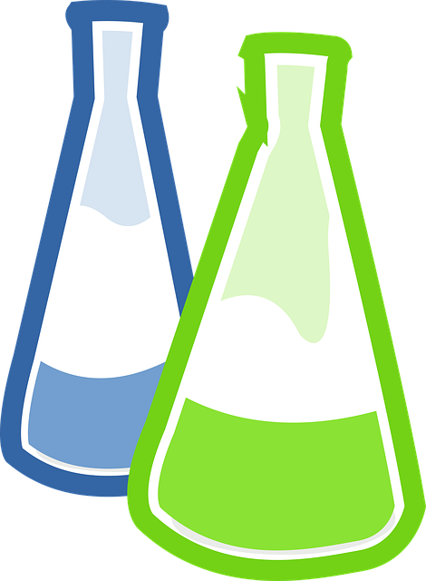 Free bottles blue green vector
