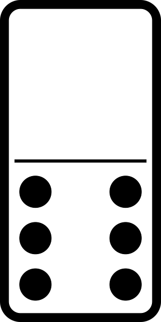 Free domino game tile vector