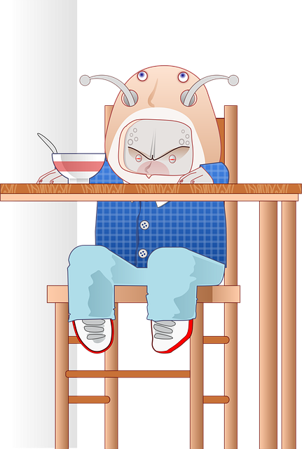 Free alien baby eating vector