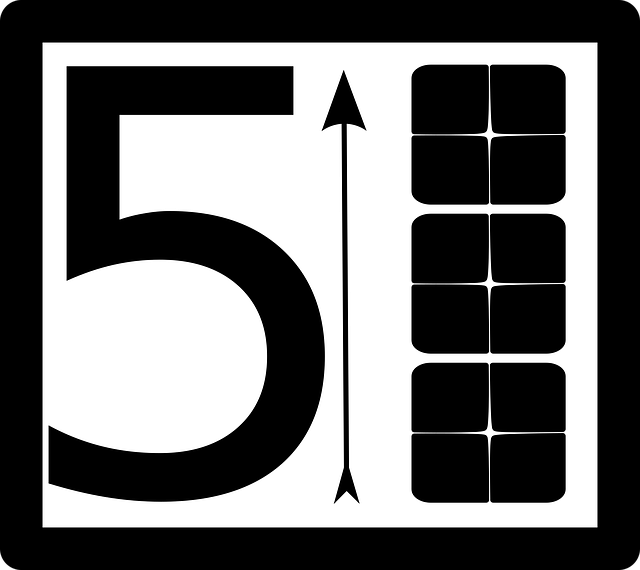 Free arrow block number vector