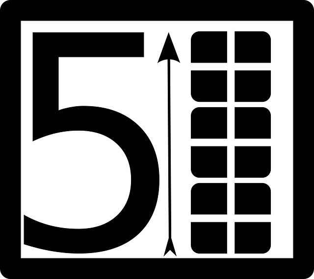 Free arrow five number vector