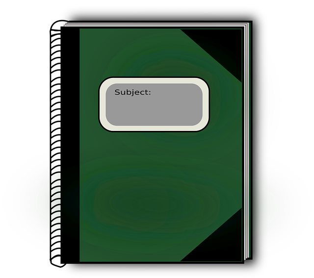 Free journal supplies write vector