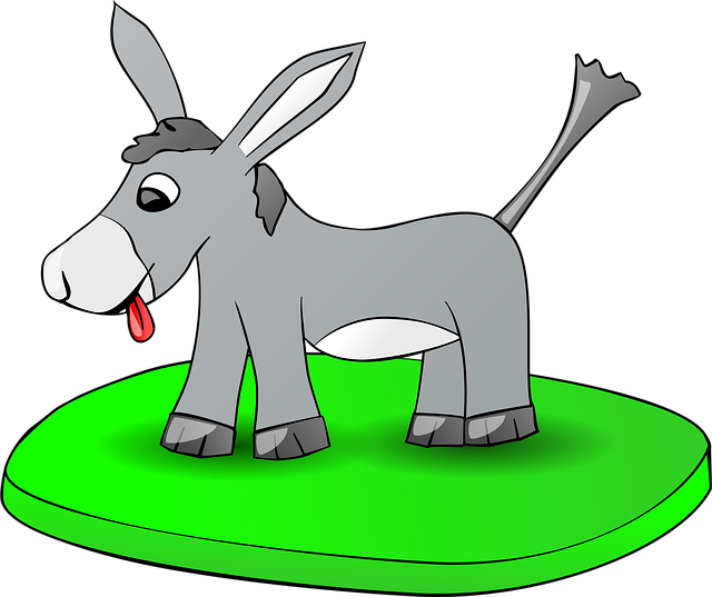 Free donkey grey animal illustration