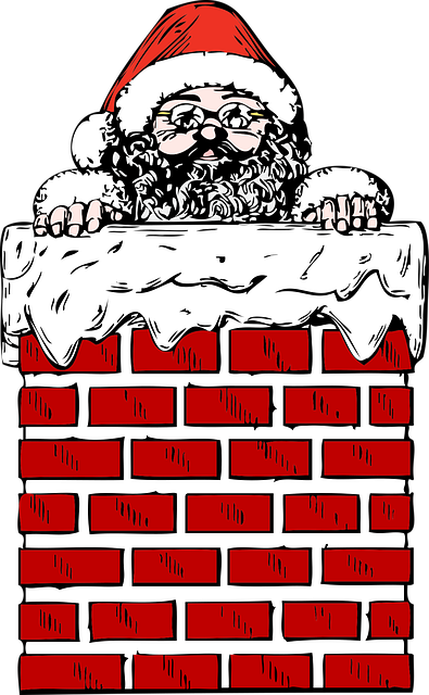 Free santa chimney christmas vector
