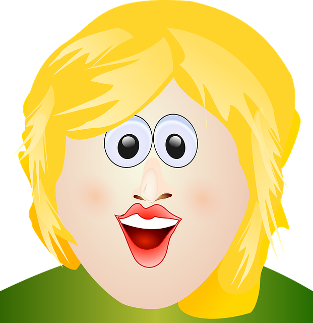 Free girl face head vector