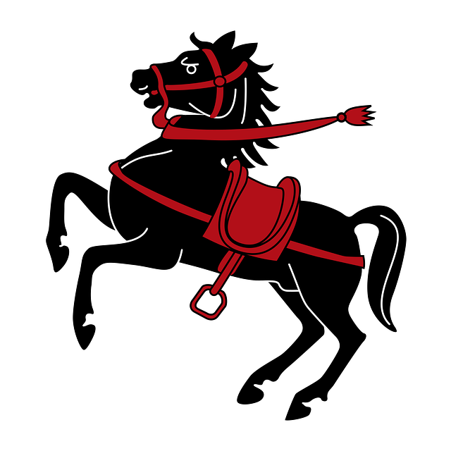 Free horse jumping coat vector