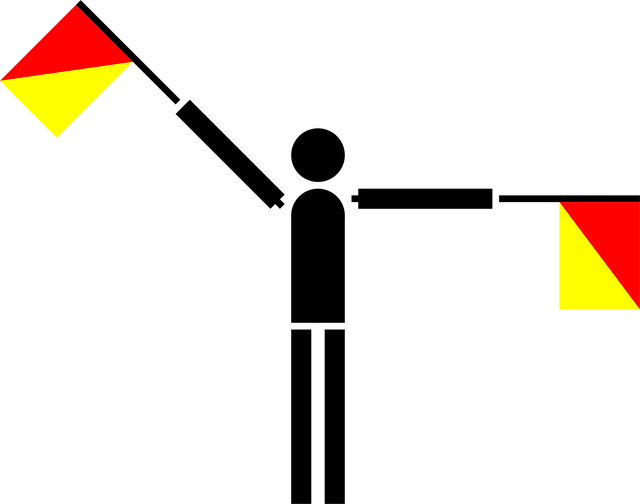Free navy semaphore flag y vector