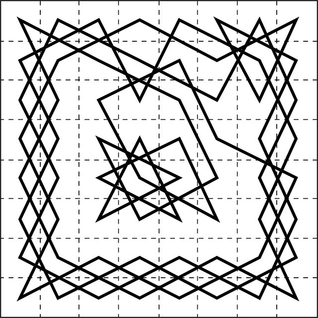 Free knight tour map vector