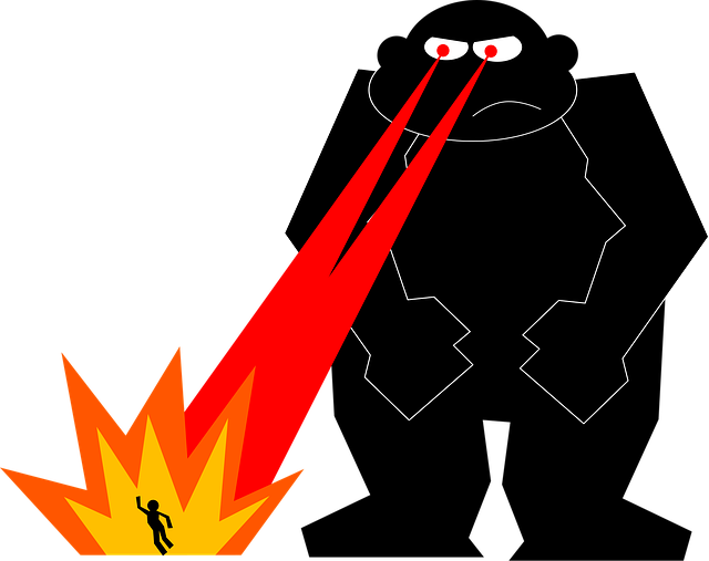 Free monster man fire vector