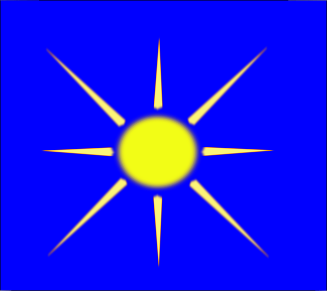 Free sun yellow blue background illustration