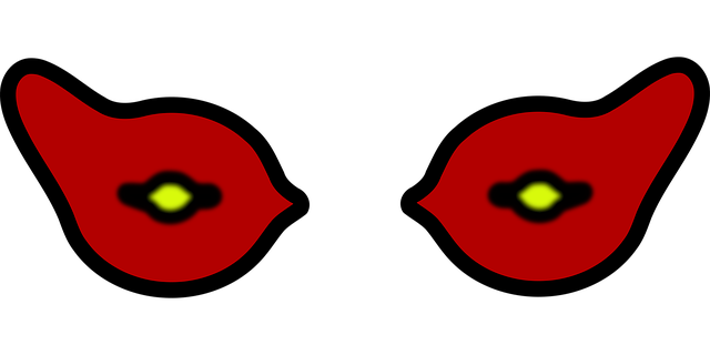 Free eyes red watching illustration