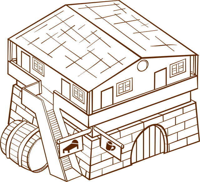 Free inn map symbols vector