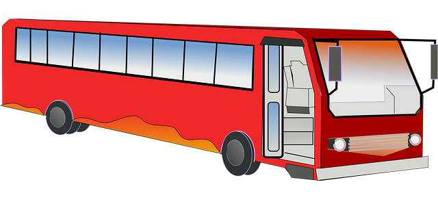 Free bus transportation mass illustration