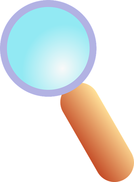 Free lens glass magnifying illustration
