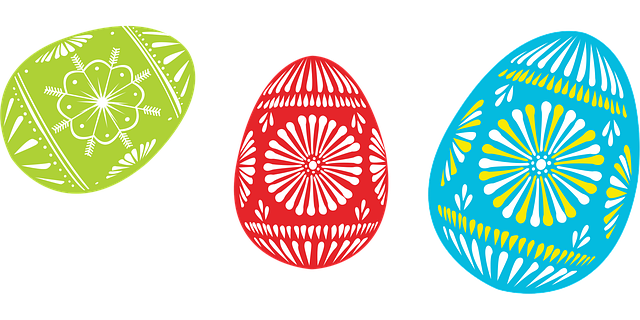 Free eggs coloured easter illustration