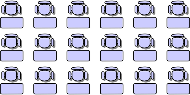 Free classroom students sitting vector