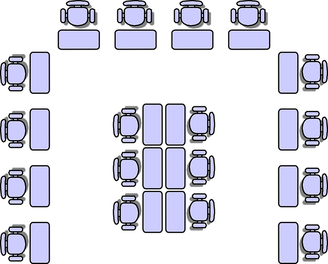 Free classrooms seating arrangements vector
