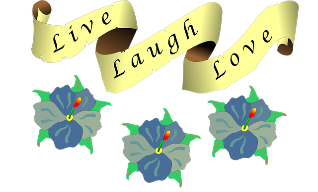 Free love live laugh vector